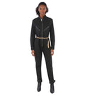 Black Band Collar Jumpsuit 1
