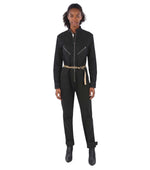 Black Band Collar Jumpsuit 1