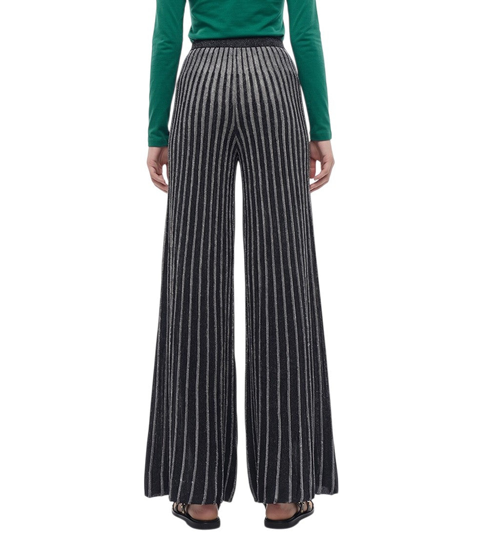 Black Embellished Flared Pants 2