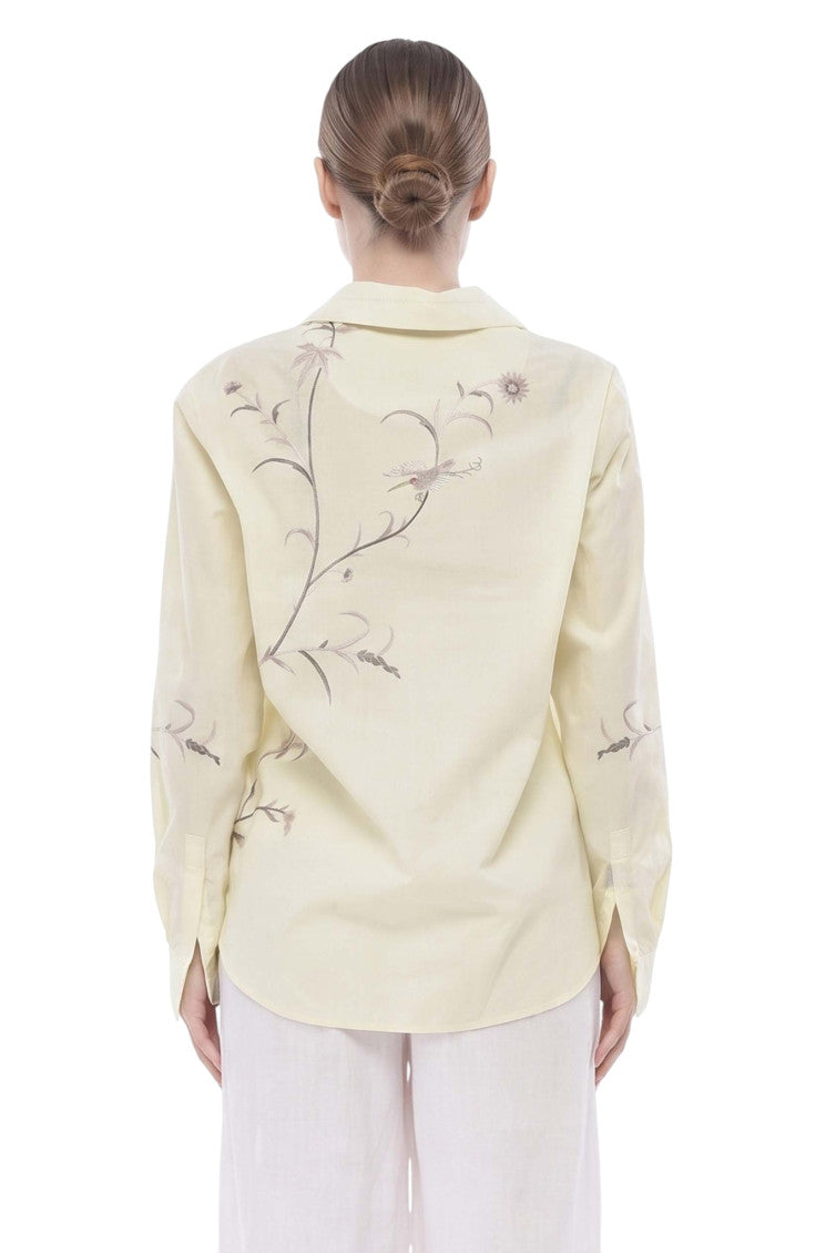 Light Yellow Embroidered Shirt 2