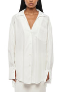 White Oversized Solid Shirt 1
