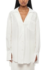 White Oversized Solid Shirt 1