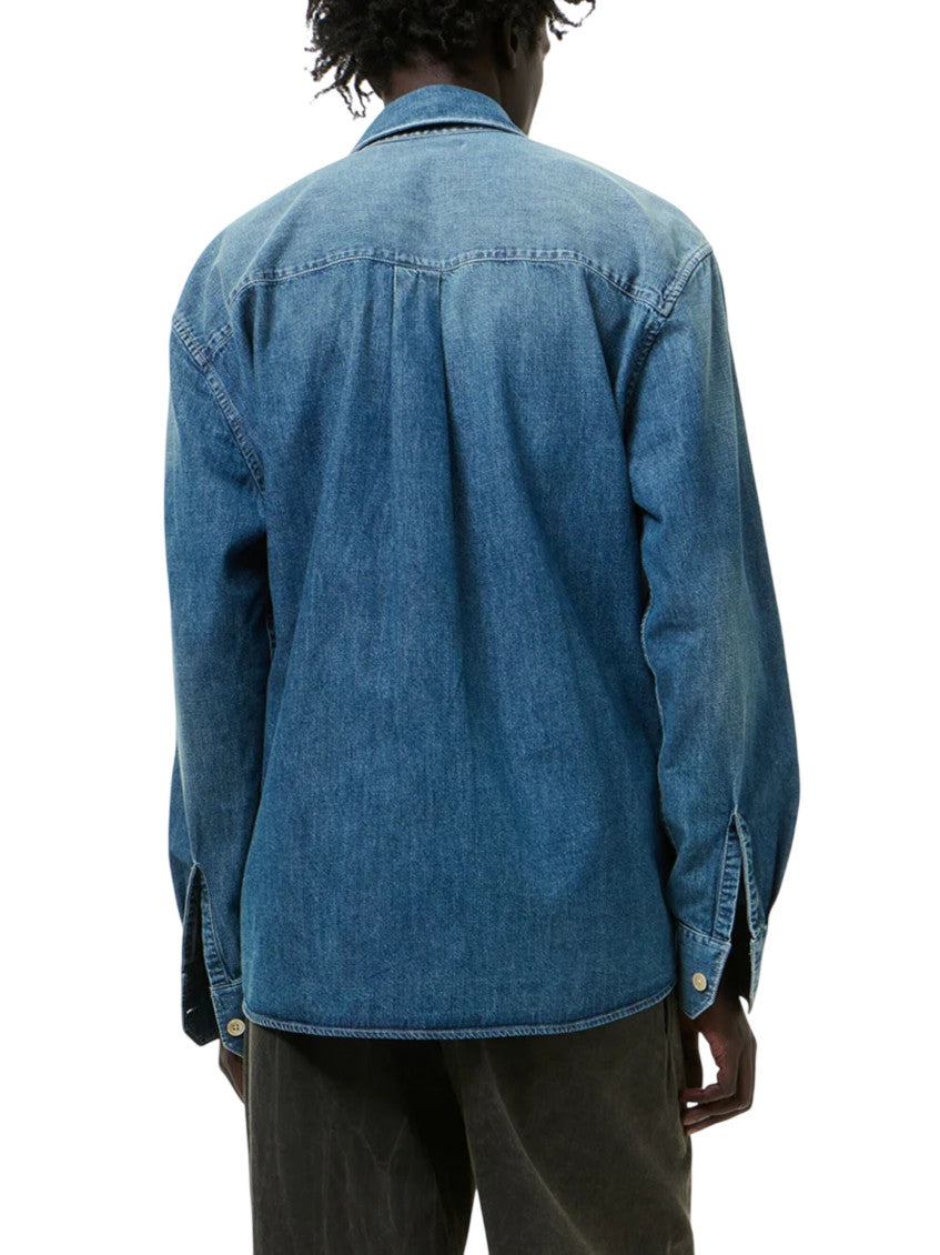 Blue Oversized Denim Shirt 3
