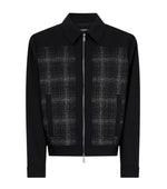 Black Check Zip Up Jacket 1