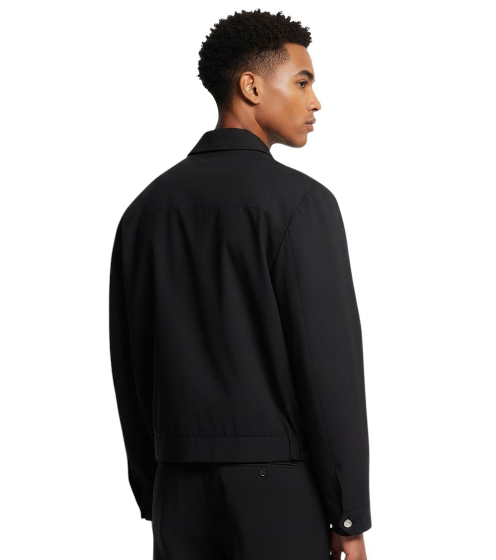 Black Check Zip Up Jacket 3