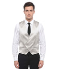 Silver V Neck Waistcoat 1