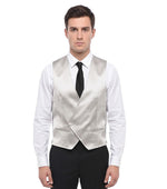 Silver V Neck Waistcoat 1