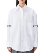 White Oversized Solid Shirt 1