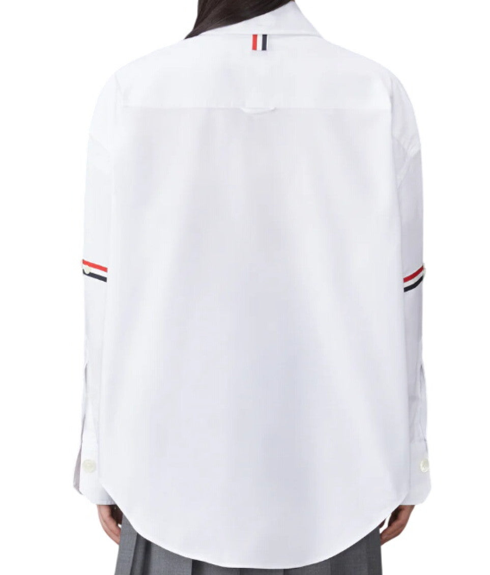White Oversized Solid Shirt 2