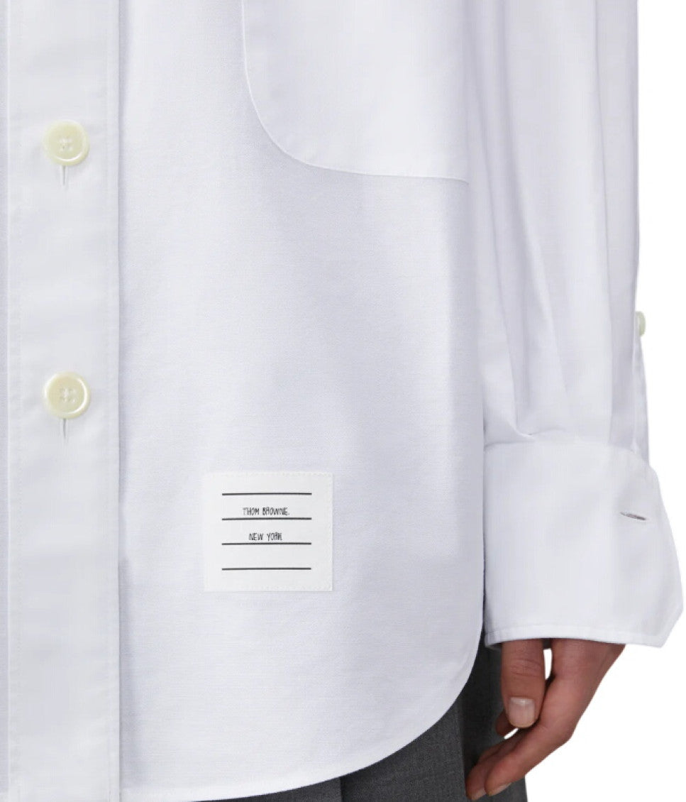 White Oversized Solid Shirt 3