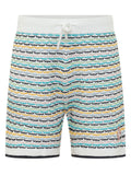 White Regular Knitted Shorts 1