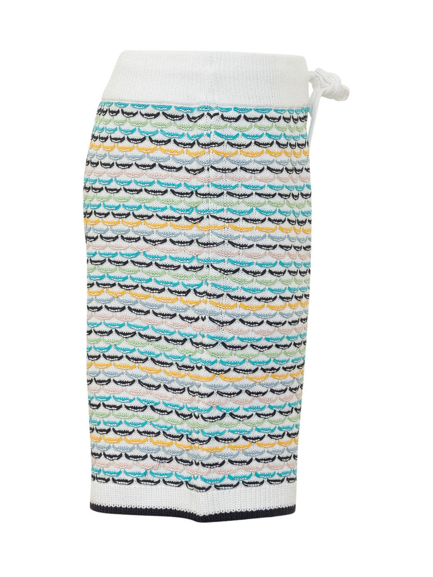 White Regular Knitted Shorts 3