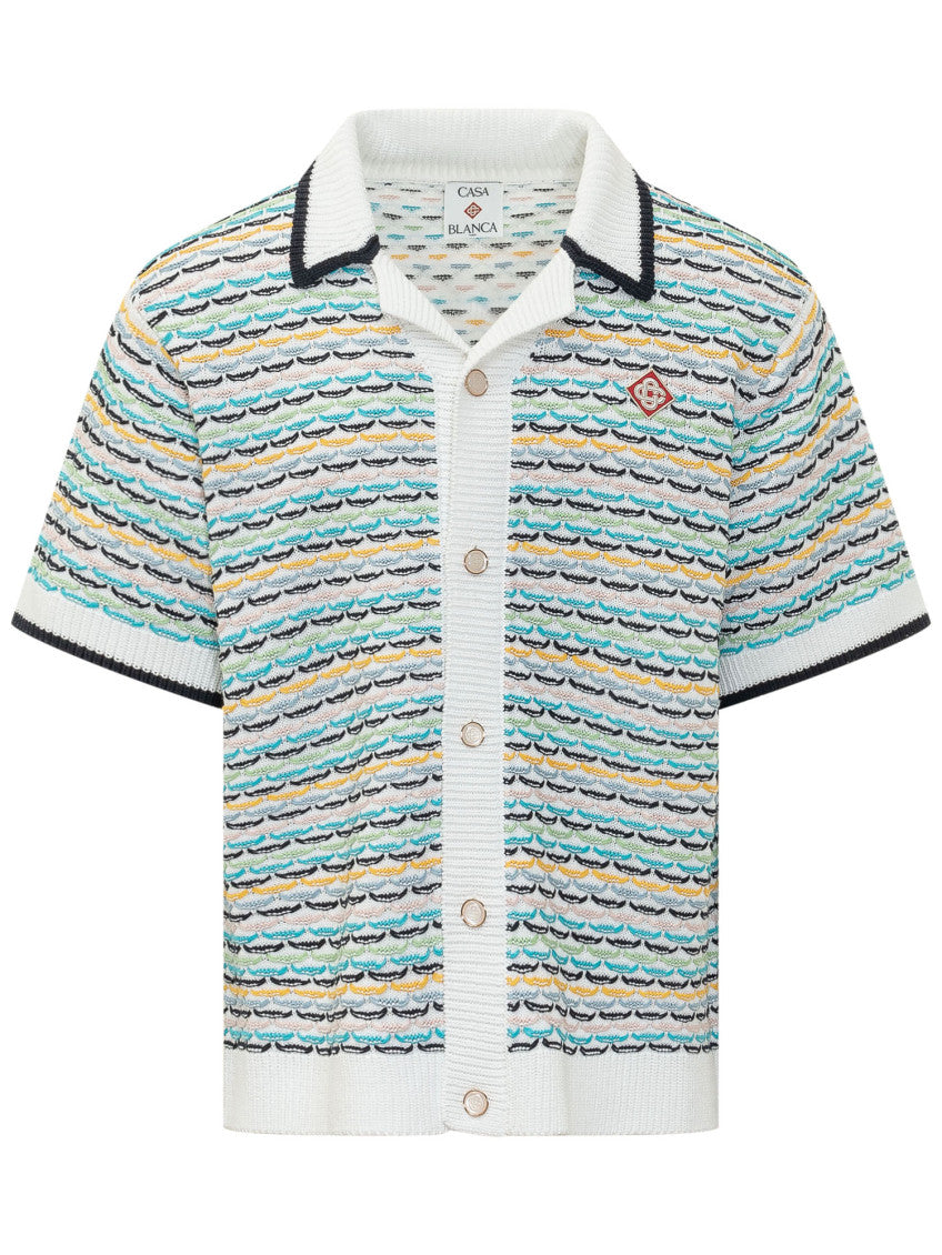 White Regular Knitted Shirt 1