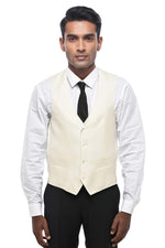 Off White V Neck Waistcoat 1