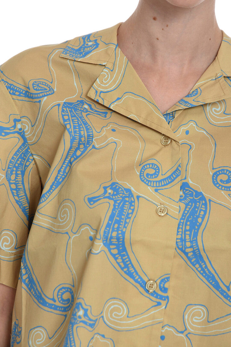 Beige Relaxed Printed Shirt 3