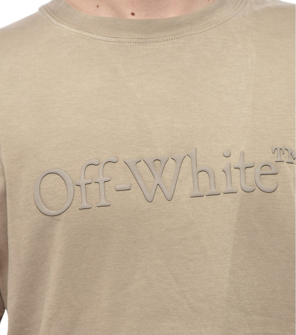 Beige Slim Logo T-Shirt 3
