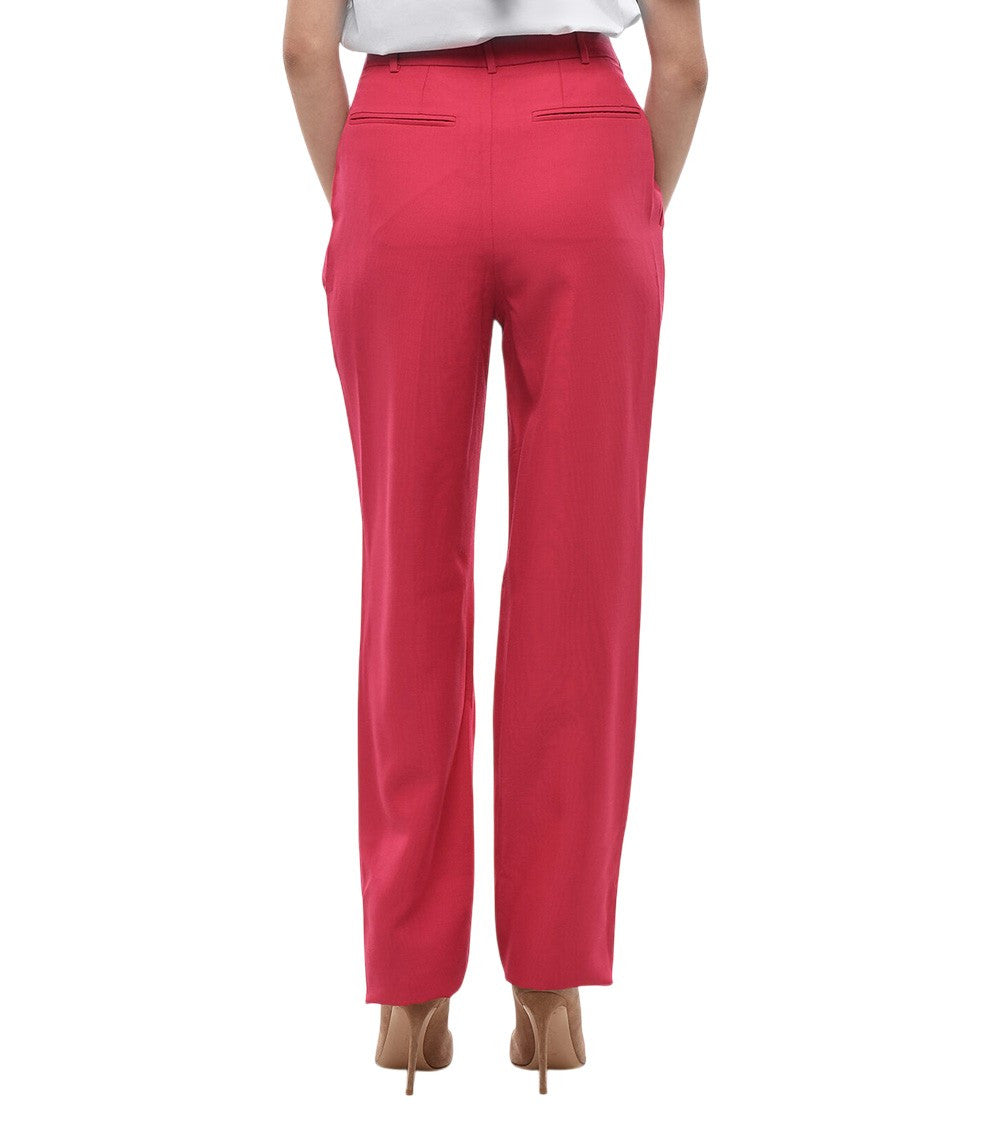 Red Tailored Pleated Pants 2