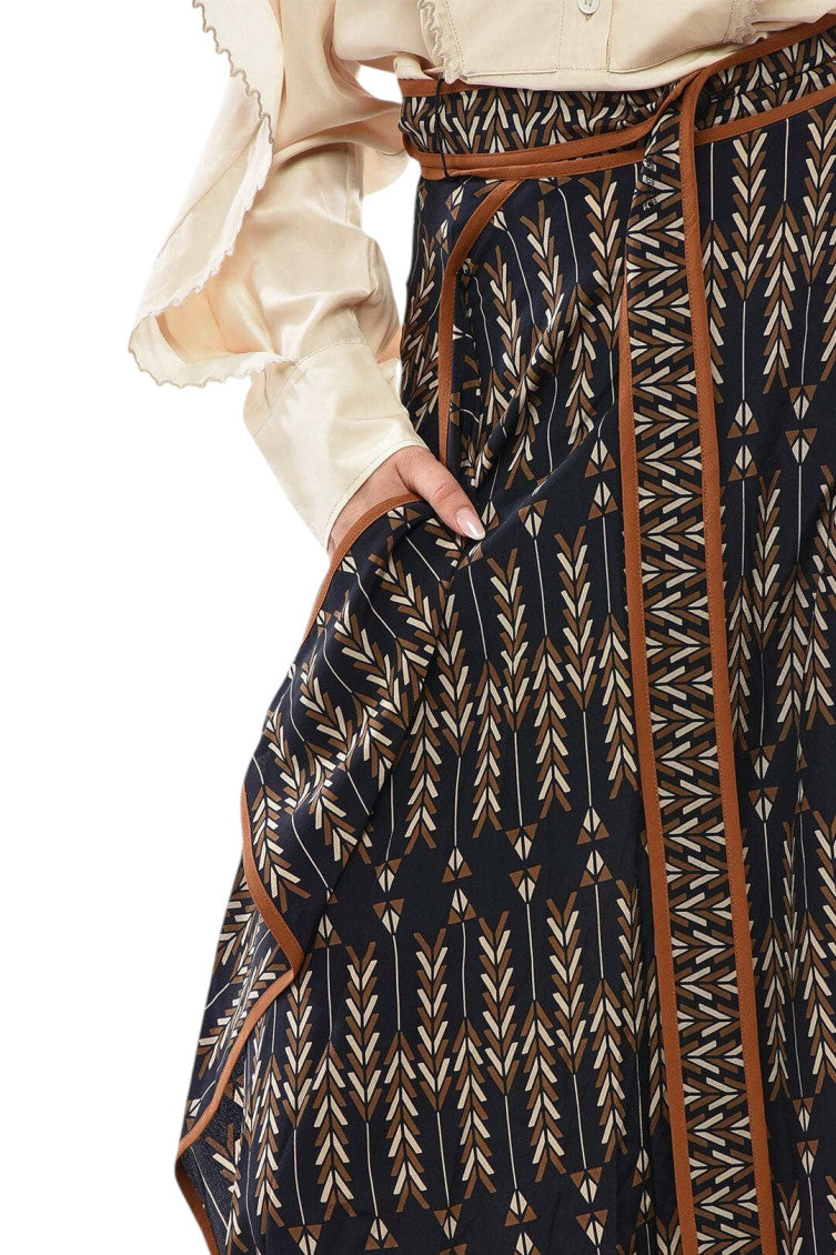 Multicolor Geometric Midi Skirt 3