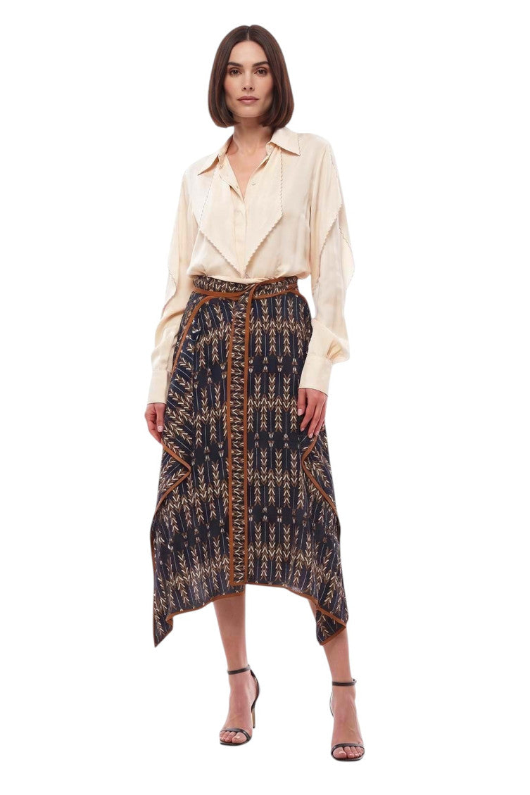 Multicolor Geometric Midi Skirt 4