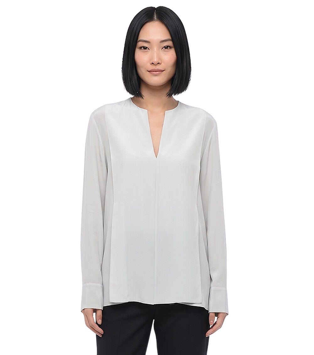 Light Blue V Neck Top 1