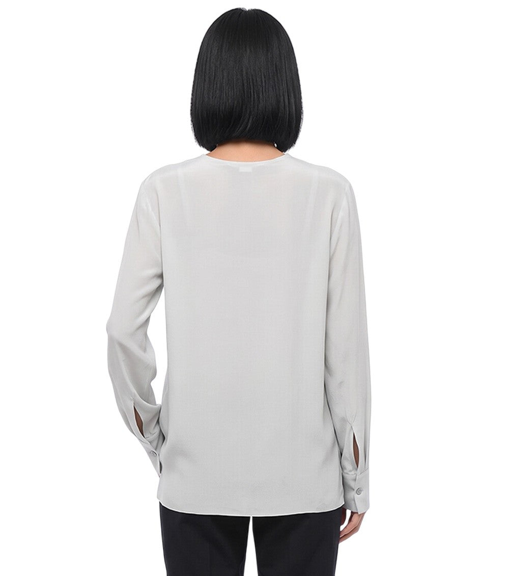 Light Blue V Neck Top 2