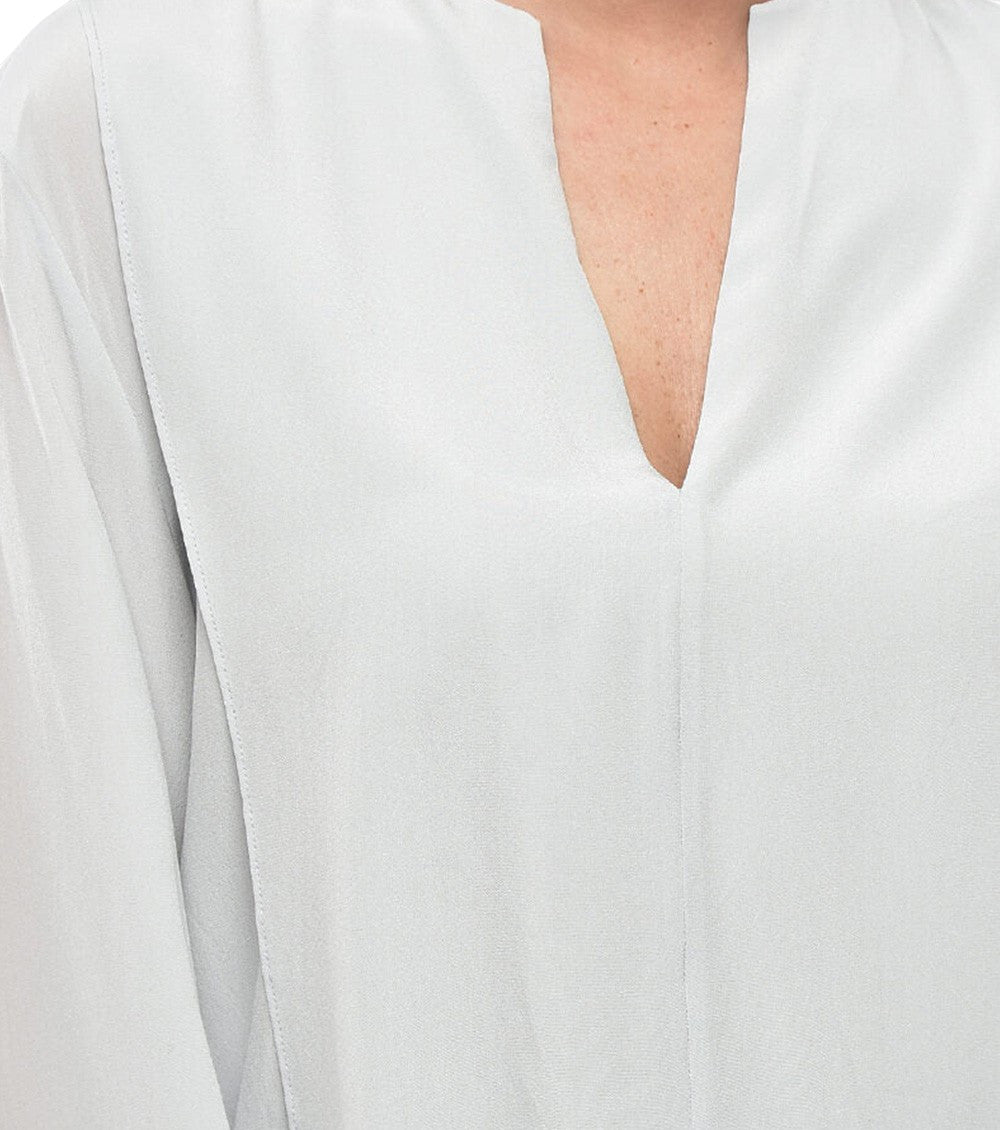 Light Blue V Neck Top 3