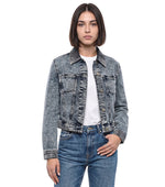 Grey Textured Shirt Collar Jacket 1