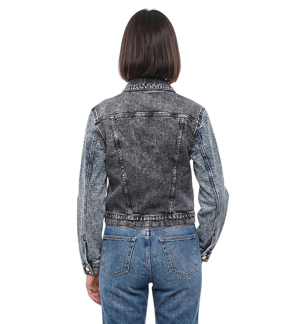 Grey Textured Shirt Collar Jacket 2