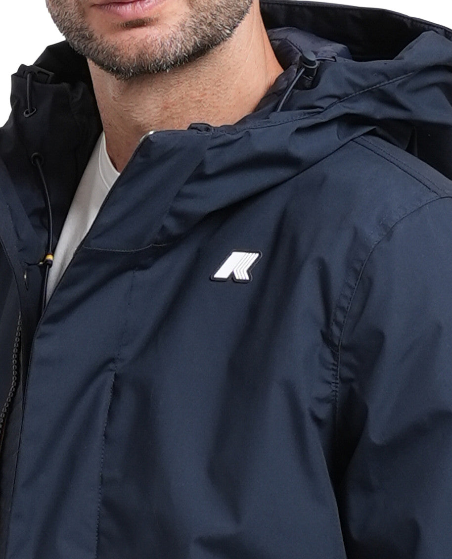 Blue Hooded Parka Jacket 3