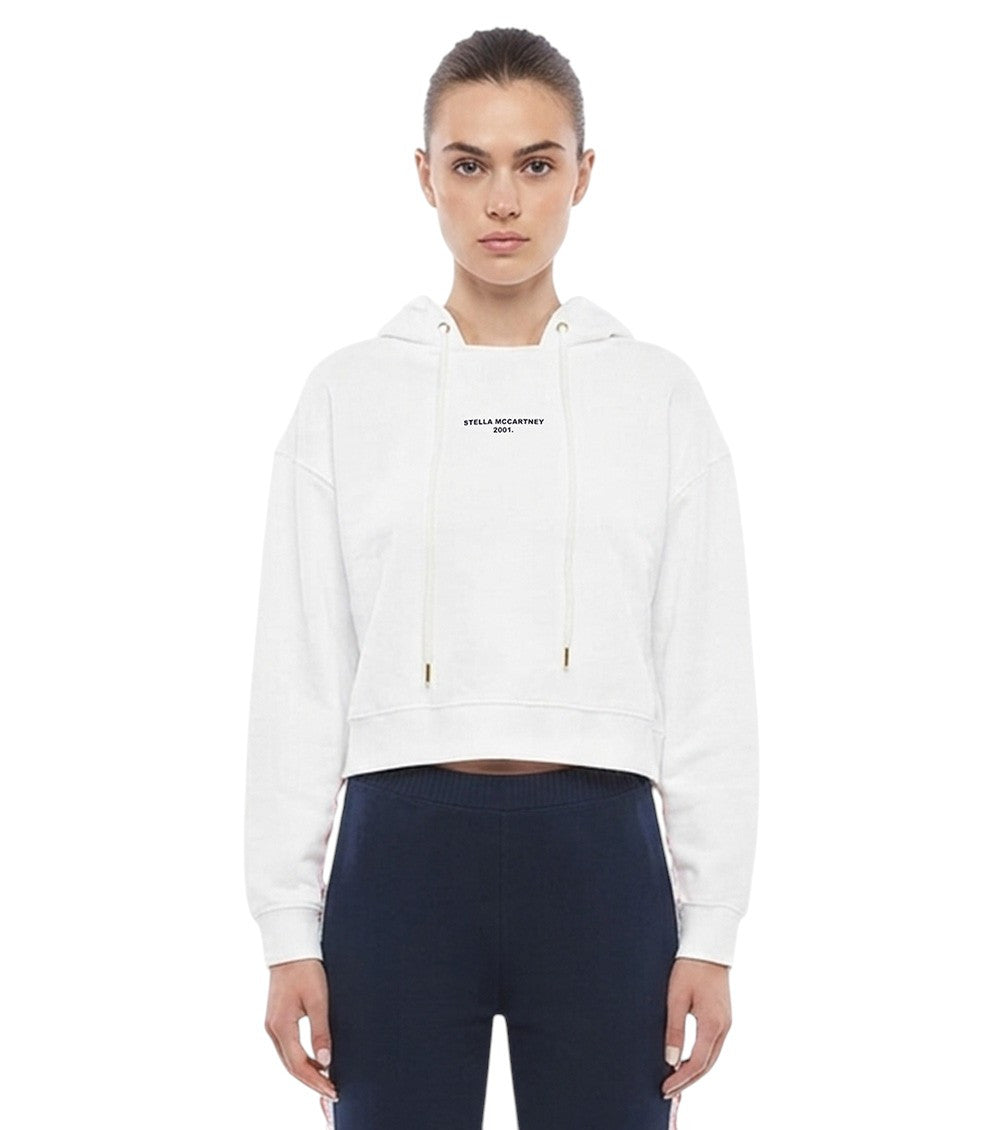 White Logo Hood Hoodie 1