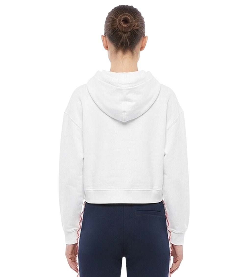 White Logo Hood Hoodie 2