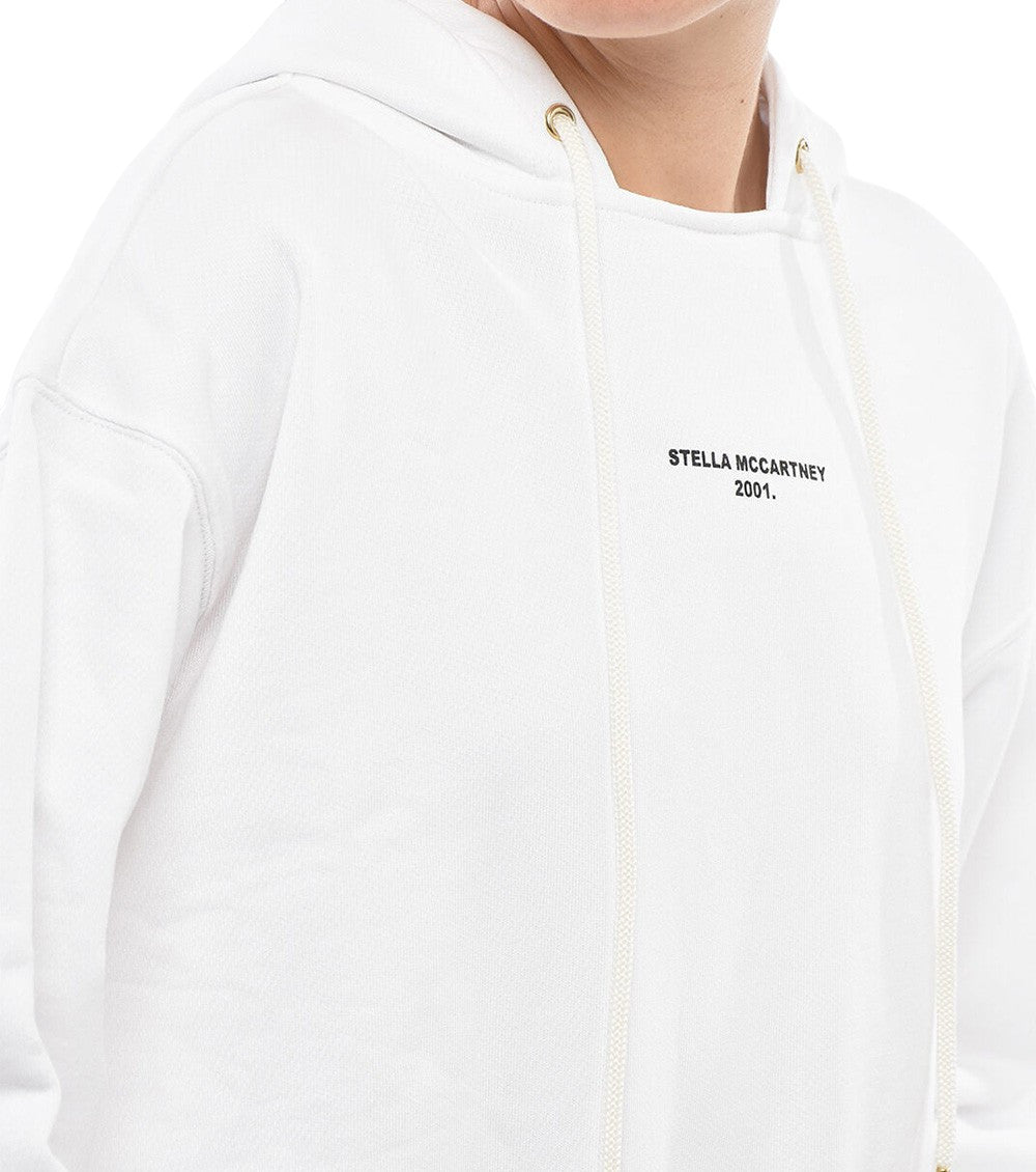 White Logo Hood Hoodie 3
