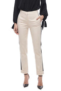 Off White Slim Flat Front Pants 1