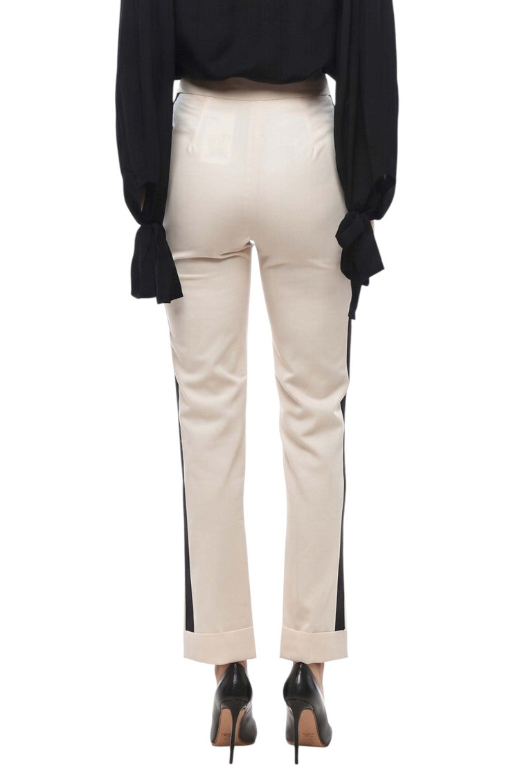 Off White Slim Flat Front Pants 2