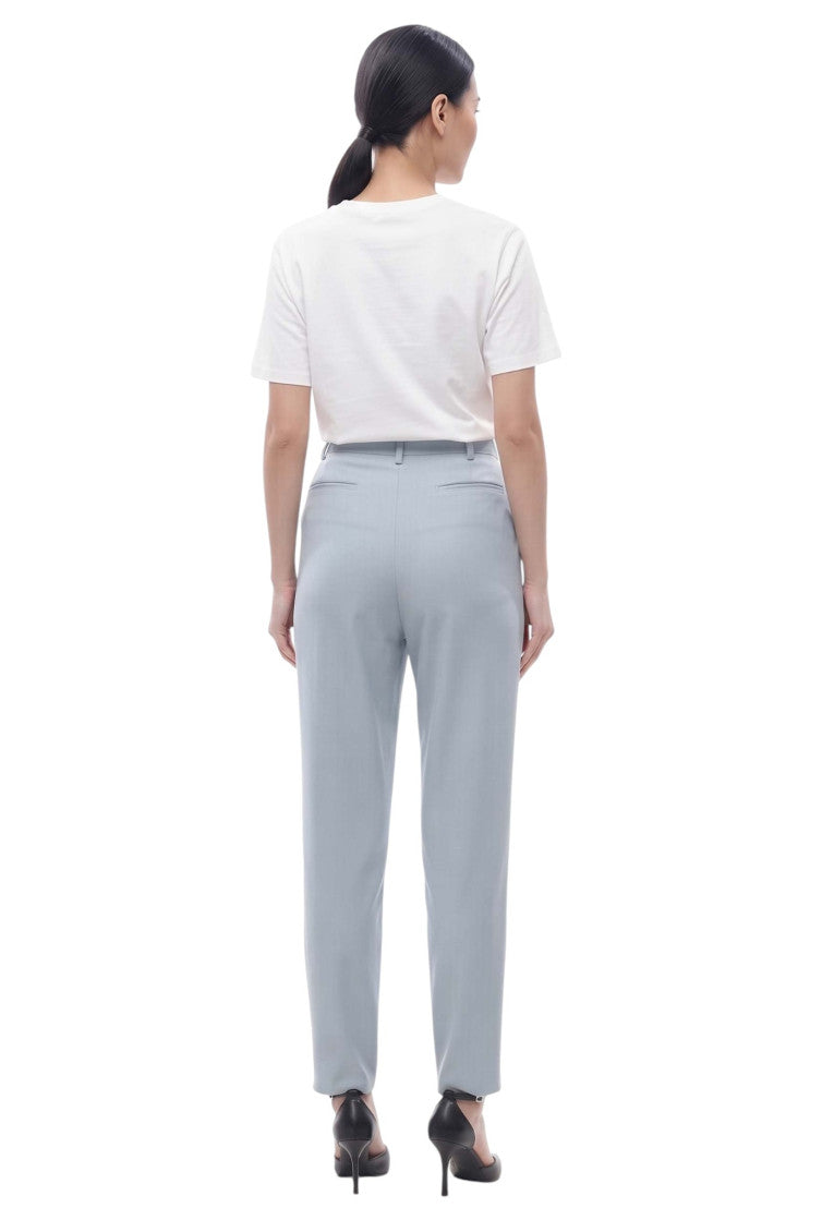 Sky Blue Tapered Pleated Pant 2