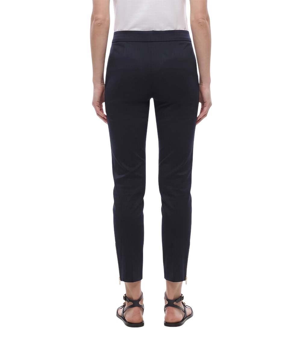 Navy Blue Slim Flat Front Pants 2