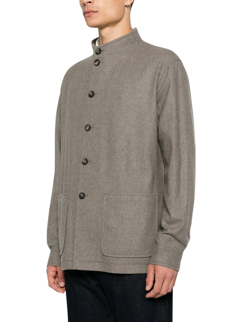Taupe Regular Shirt Jacket 2