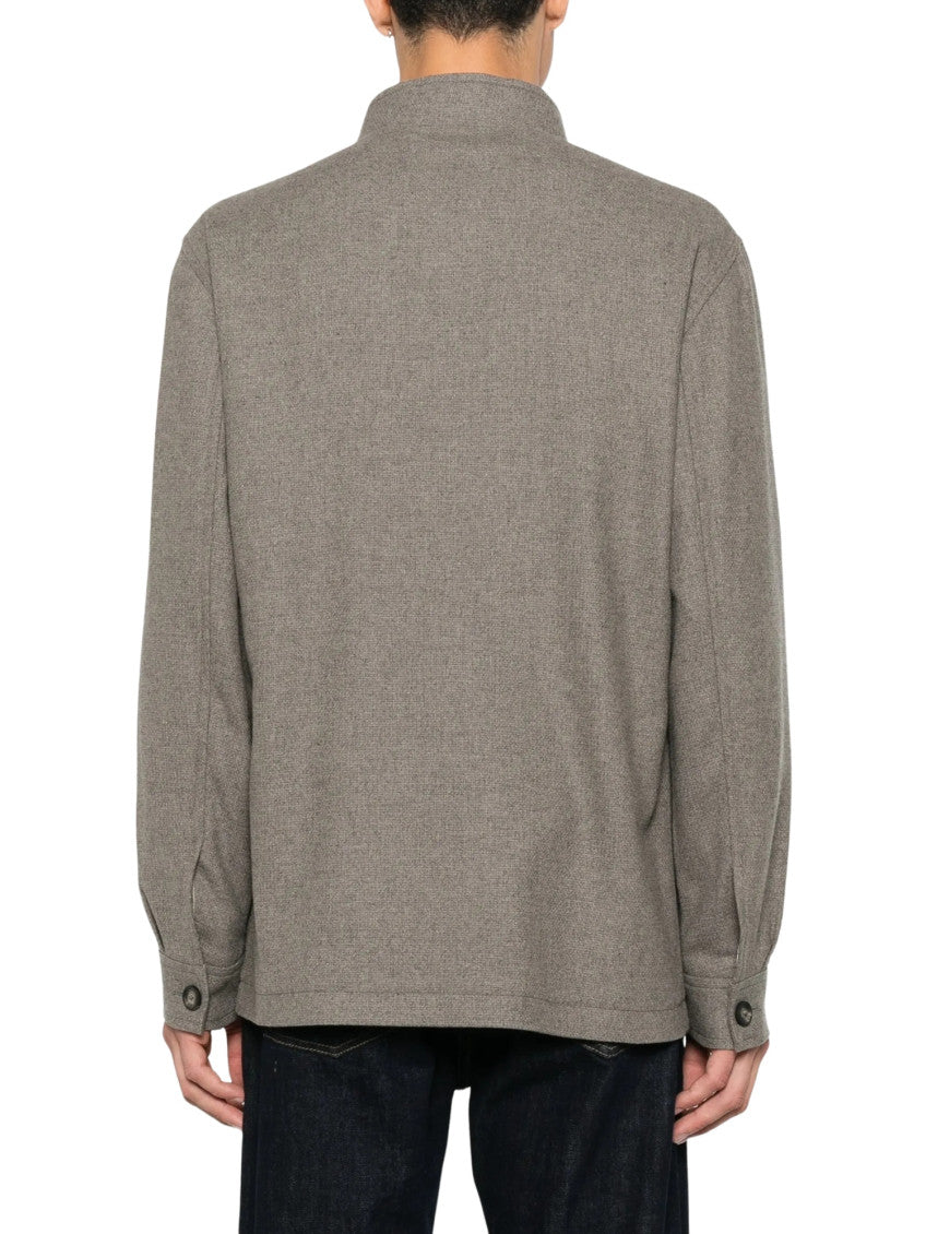 Taupe Regular Shirt Jacket 3