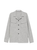 Light Grey Textured  Shirt Jacket 1