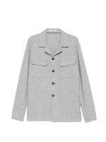 Light Grey Textured  Shirt Jacket 1