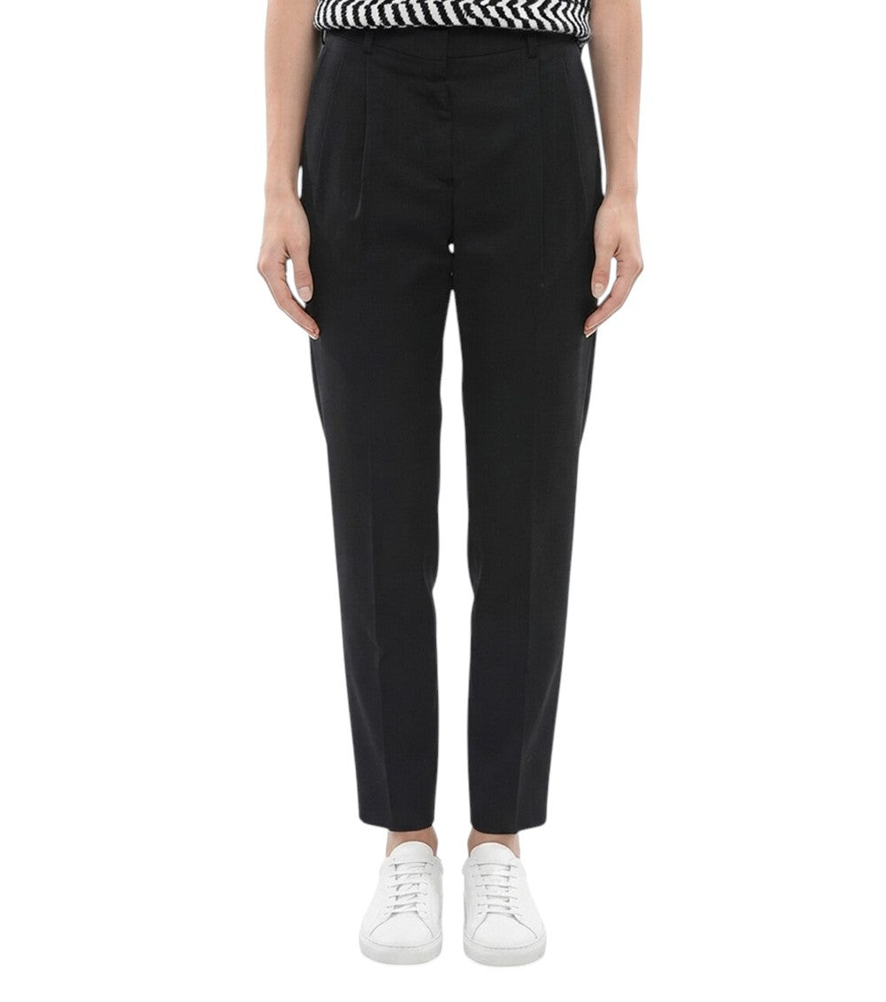 Black Tailored Pleated Pants 1