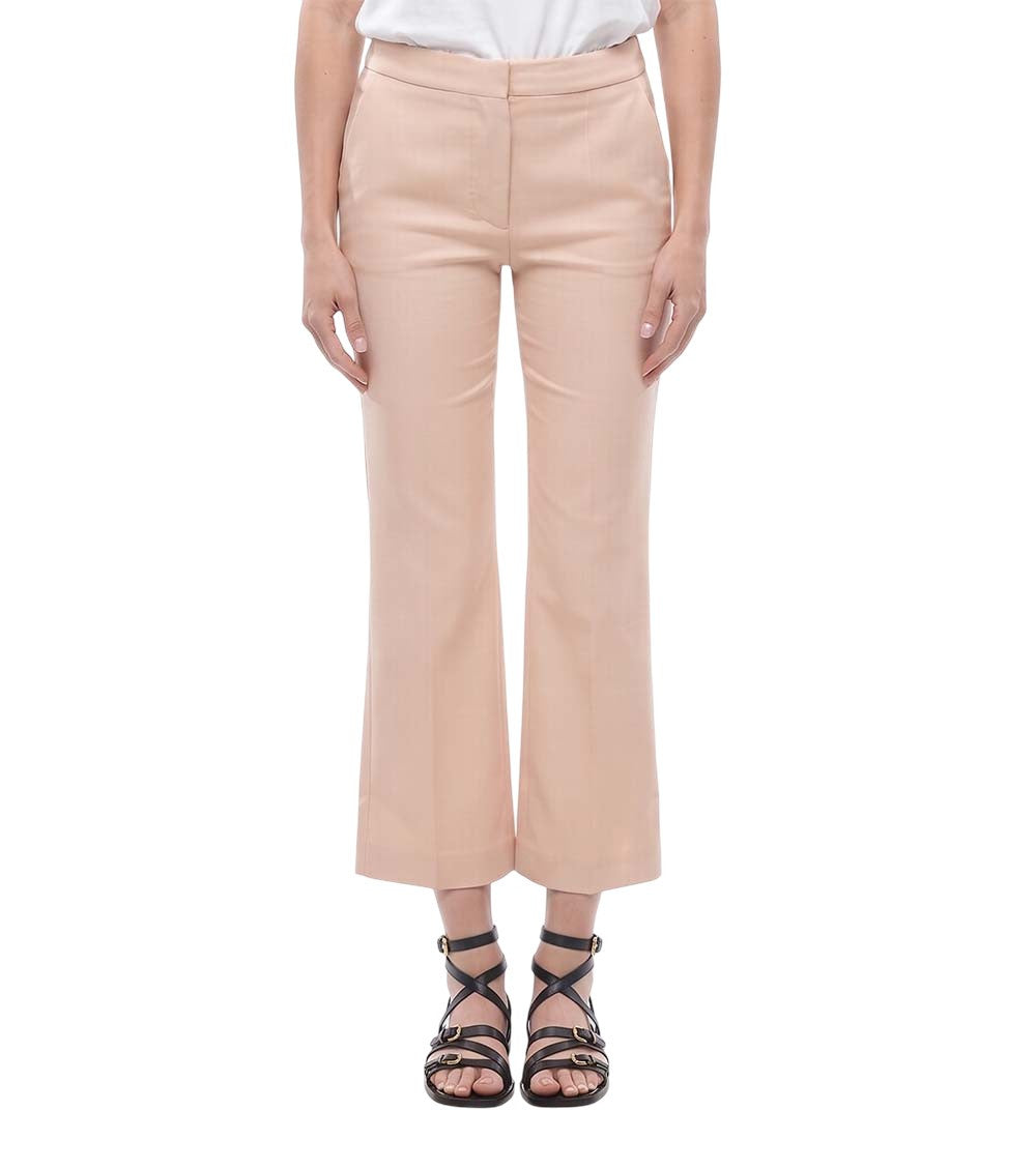 Light Pink Bootcut Flat Front Pants 1