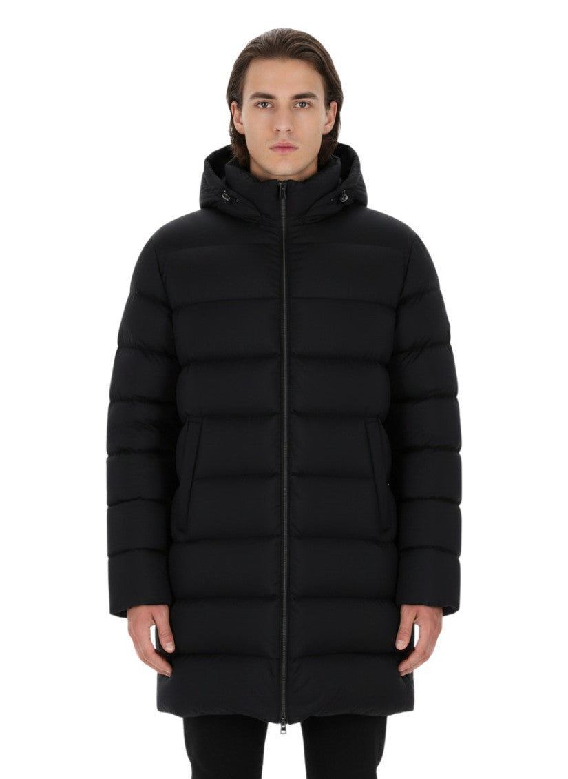 Black Hooded Down Jacket 1
