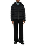 Black Quilted Hood Jacket 1