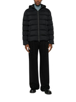 Black Quilted Hood Jacket 1