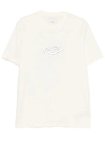 Beige Logo Crew Neck T-Shirt 1