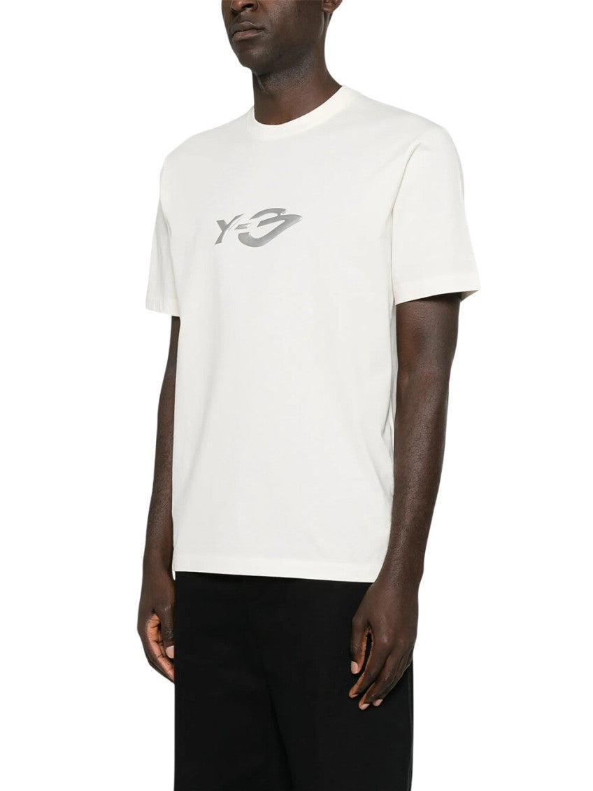 Beige Logo Crew Neck T-Shirt 2