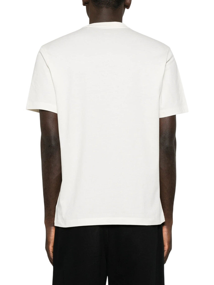 Beige Logo Crew Neck T-Shirt 3