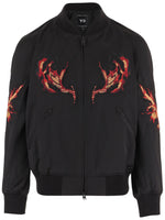 Black Graphic Bomber Jacket 1