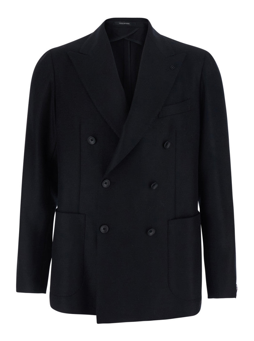 Black Peaked Lapel Blazer 1